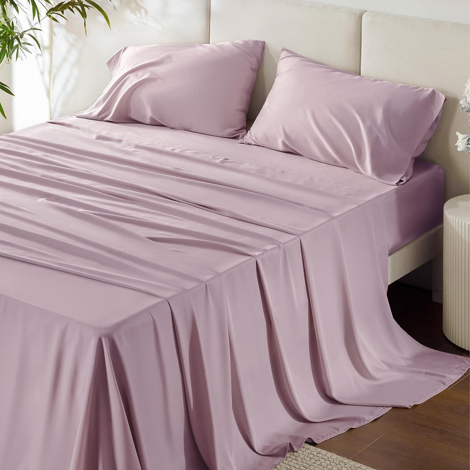 Cooling California King Sheet Sets for Hot Sleepers in Lavender