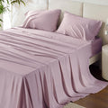 Bedsure Queen Bamboo Rayon Cooling Sheet Set - Lavender Luxury