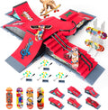 Finger Skateboard Ramps Set 6-in-1 Fingerboard Skatepark Kit