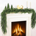 12FT Norfolk Pine Garland Real Touch Faux Green Garland - Lifelike