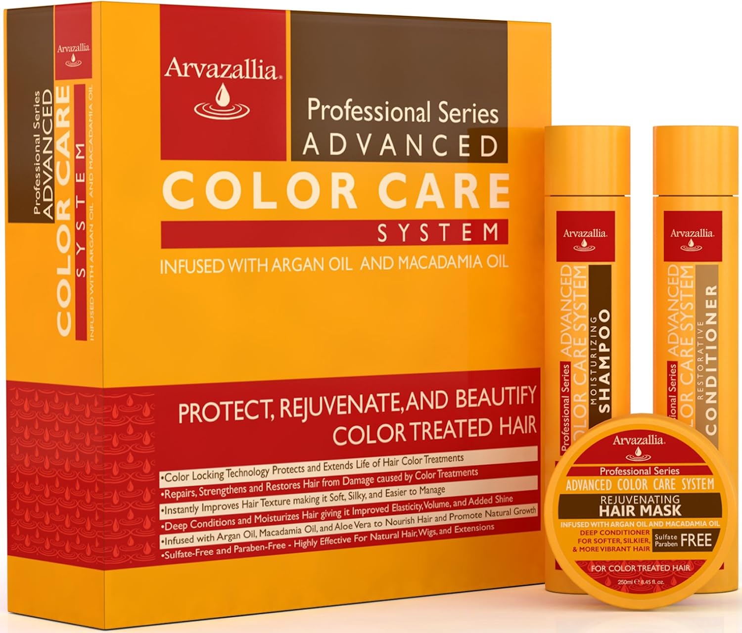 Color Care Set with Argan & Macadamia Oils by Arvazallia