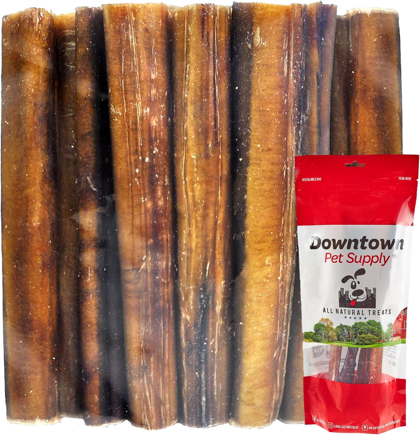 Bully Sticks 12in Jumbo Dog Chews - Natural & Healthy Treats