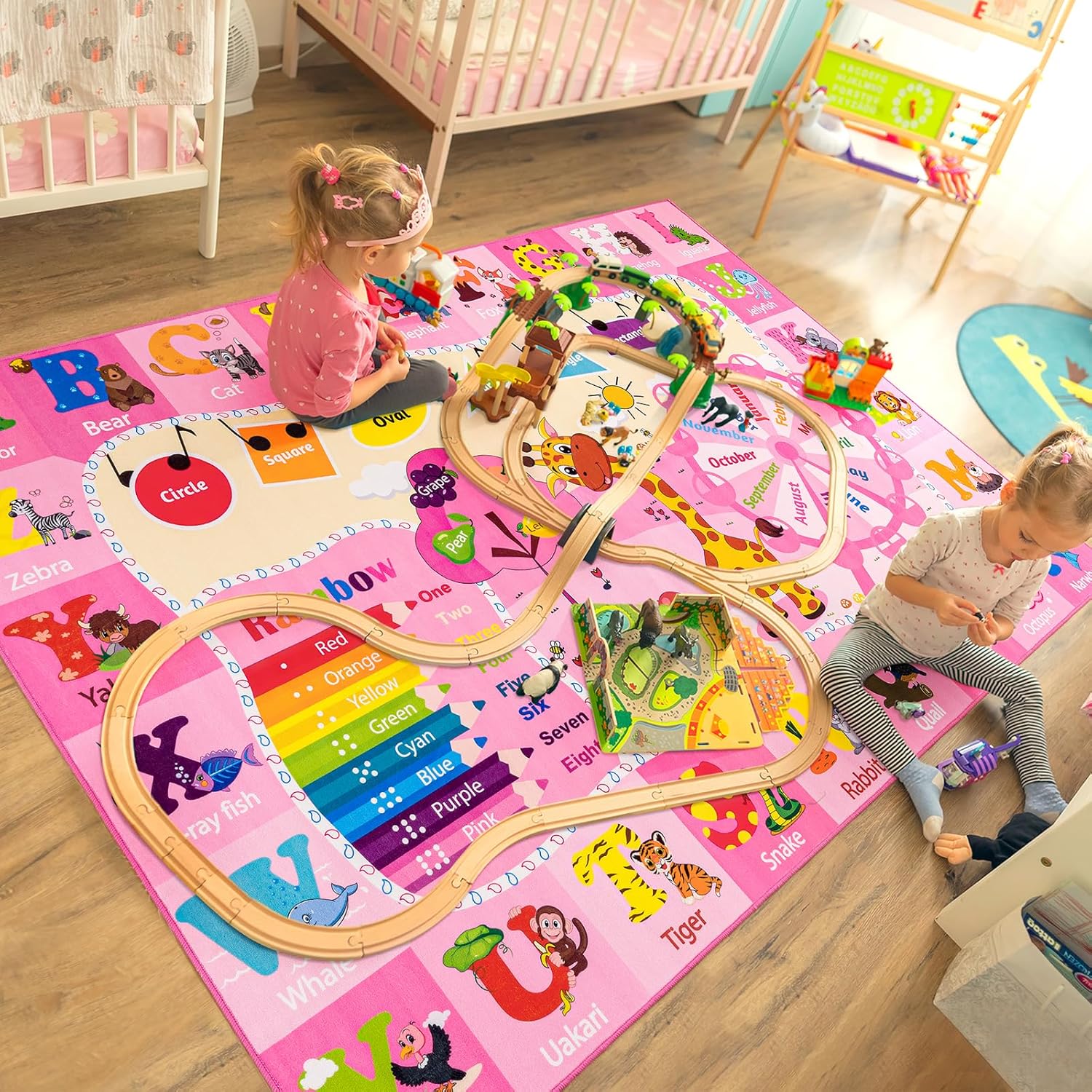 Kids Rugs for Playroom Bedroom Classroom Nursery Fun and Safe