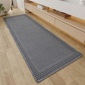 Waffle Bathroom Runner Rug 2ftx6ft Dark Grey - Soft Absorbent Runner