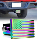Xprite Aluminum 2 in Trailer Tow Hitch Cover - Heavy Duty U.S. Flag