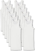 Andrew Scott Basics Boys' 12 Pack Color A-Shirt Tank Tops