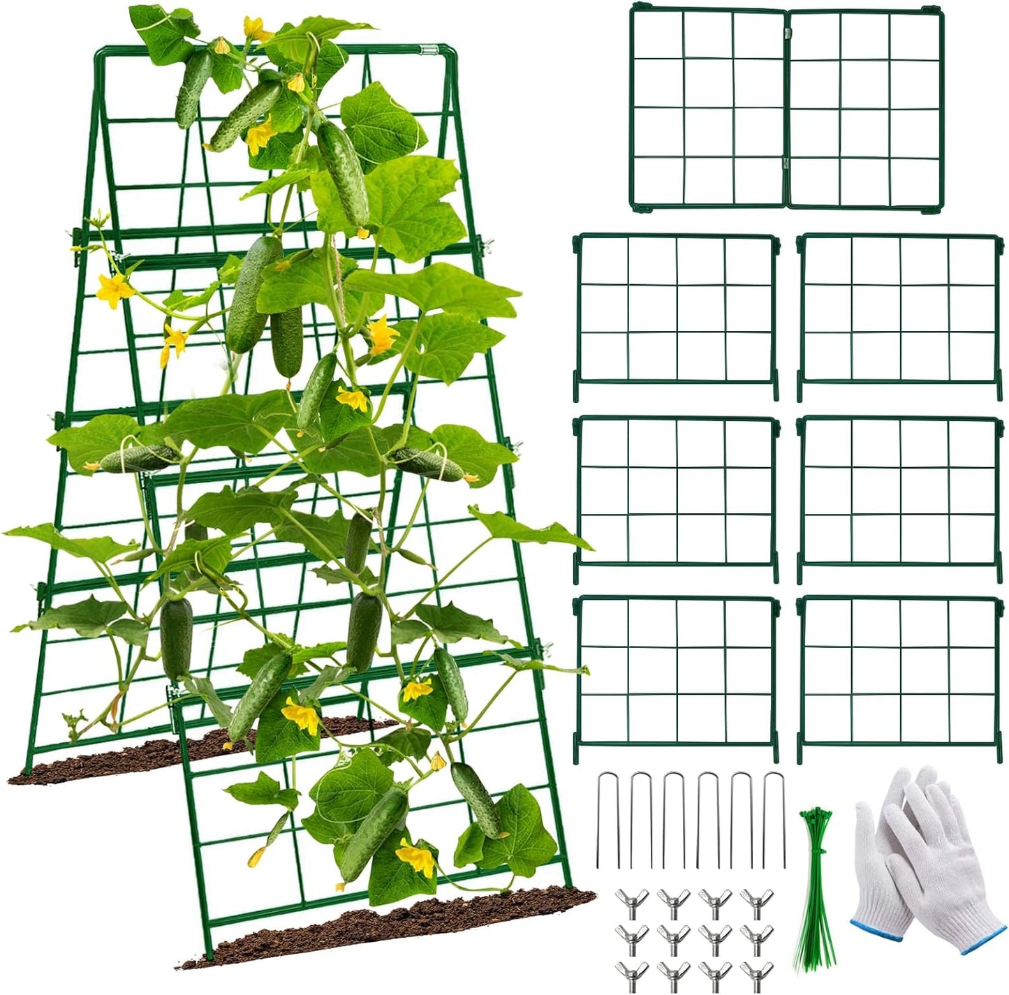Thickened Cucumber Trellis for Raised Garden Bed - Durable Support