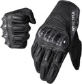 Goatskin Leather Carbon Knuckle Motorcycle Gloves for Men - Protection
