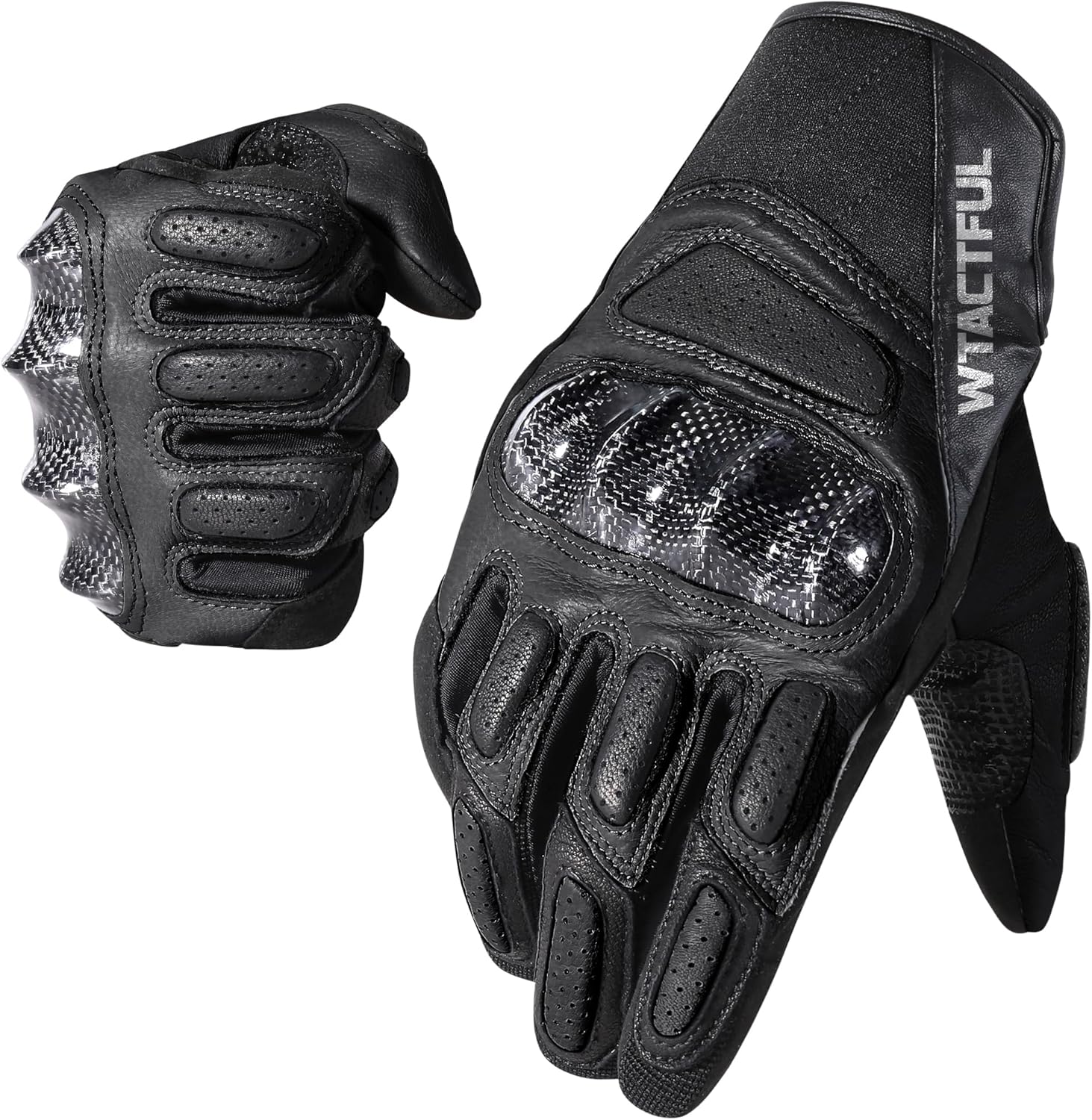 WTACTFUL Goatskin Leather Motorcycle Gloves for Comfort & Safety