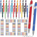 Ballpoint Pen with Stylus Tip Click - 100 Pack Multicolor, 1.0 mm