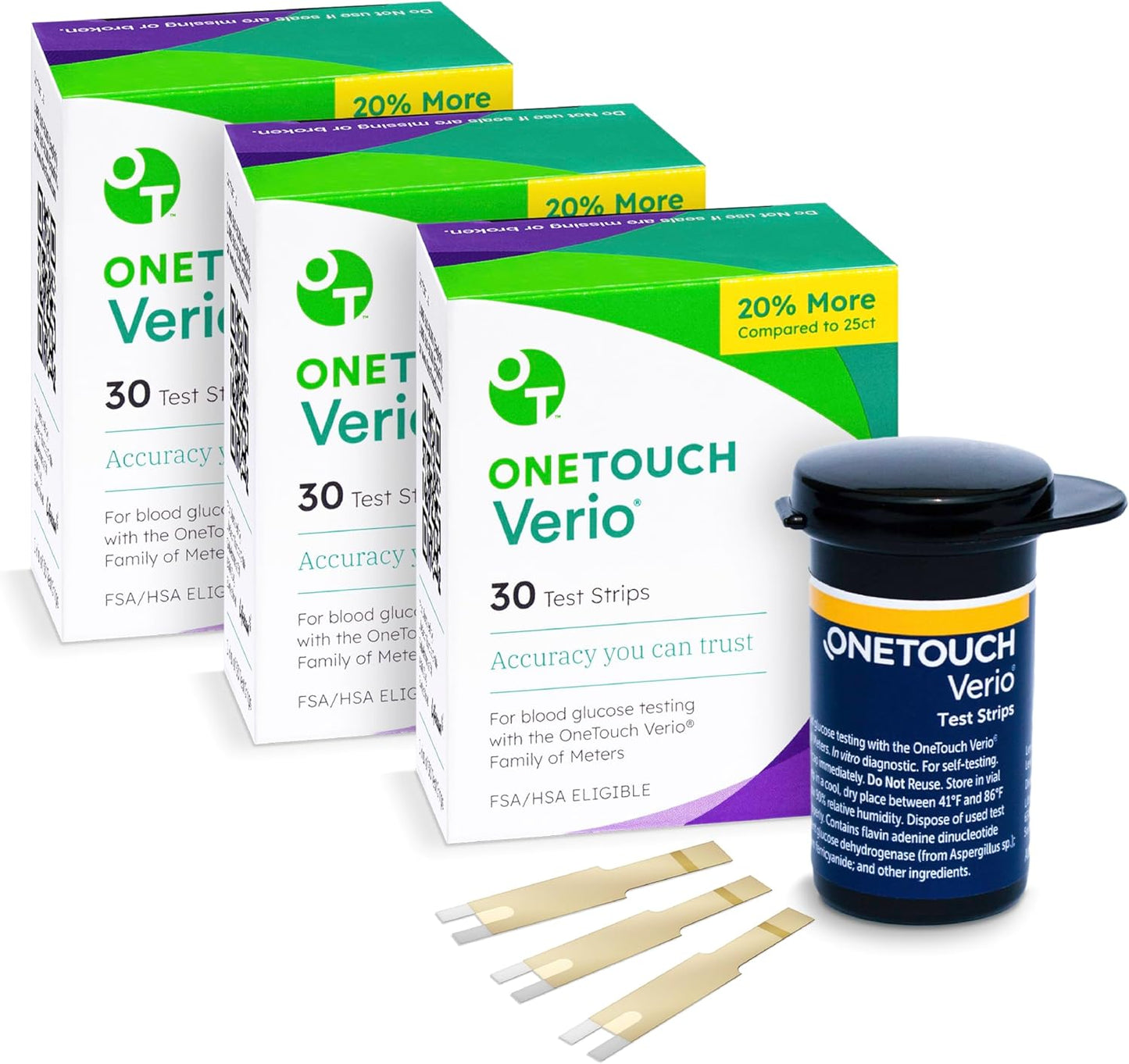 OneTouch Verio Test Strips Value Pack for Blood Sugar Monitoring