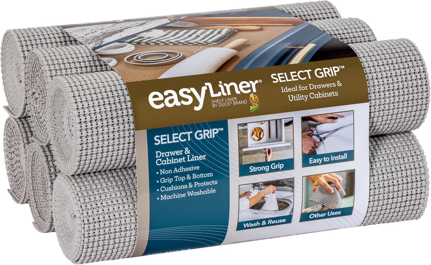 EasyLiner Select Grip Shelf Liner for Kitchen & Bathroom Use