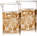 DEAYOU 2 Pack 25oz Cocktail Mixing Glass Set - Seamless Shaker for Perfect Cocktails