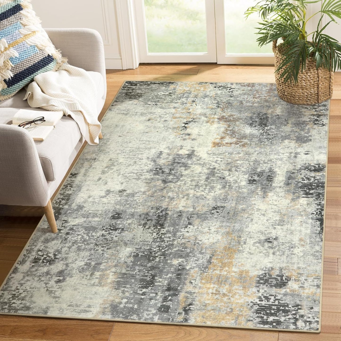 Lahome Modern Abstract Area Rug - Soft Non-Slip Indoor Mat