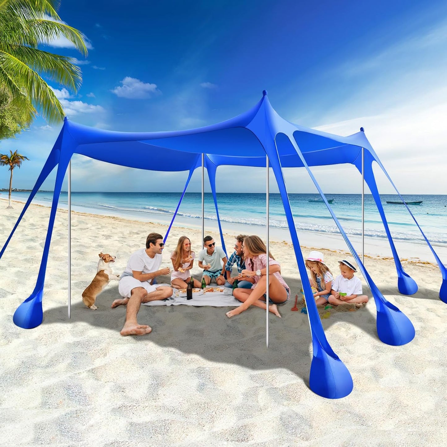 Rhino Valley Beach Tent Shade Canopy with UPF50+ Protection