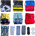 Cloth Diapers for Babies Full Eco 6-Pack - Reusable, Ultra Absorbent