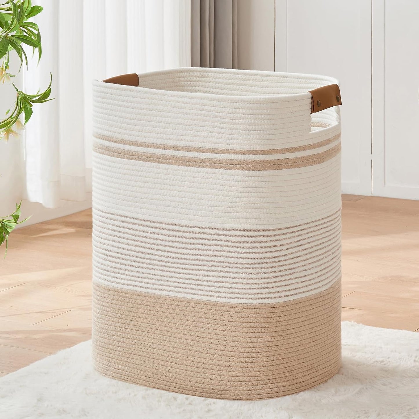Laundry Basket with Handles - Extra Large Cotton Storage Solution