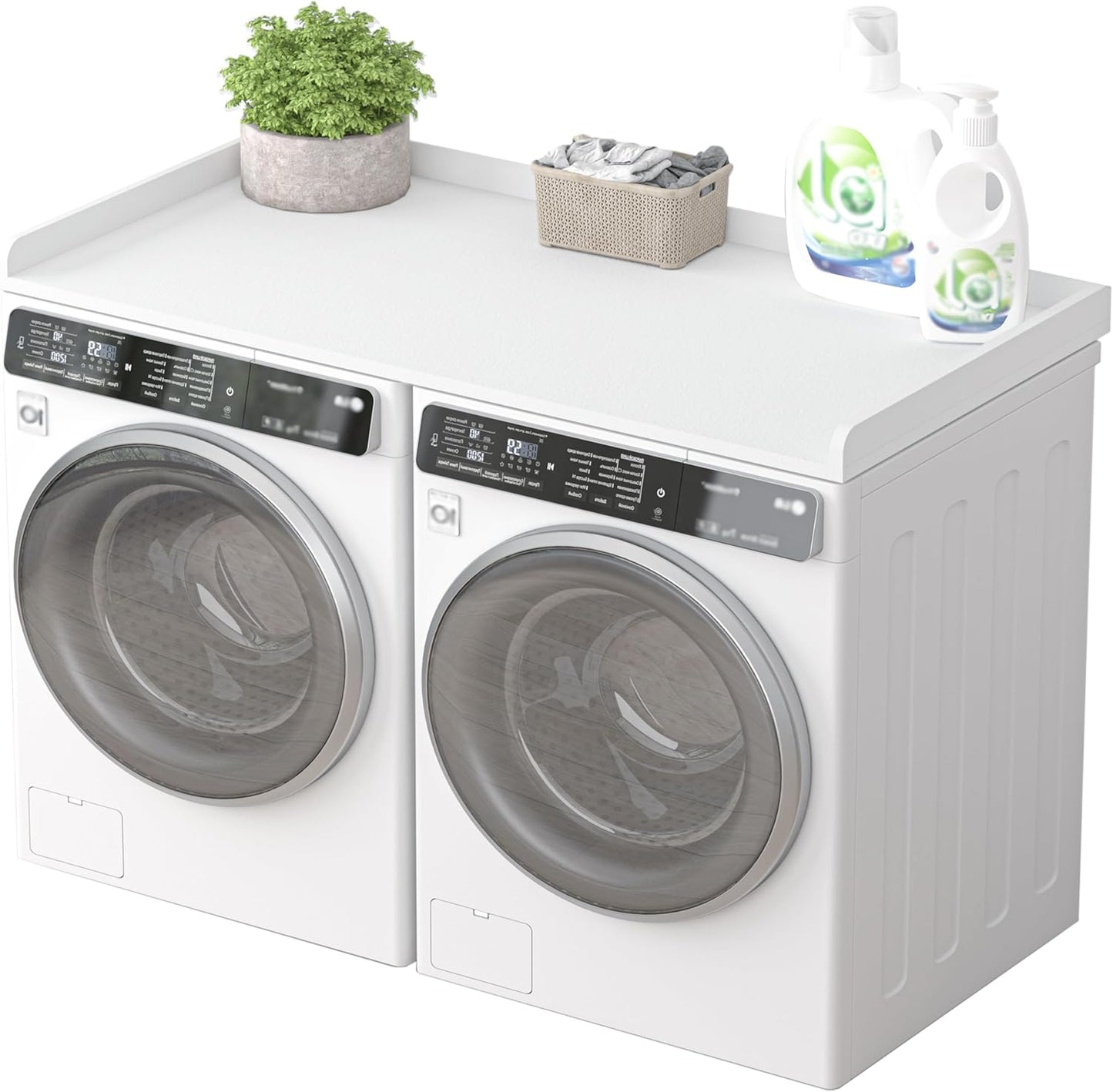 Piskyet Washer Dryer Countertop for Laundry Room Organization