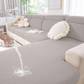 Waterproof Couch Cushion Covers Stretch Slipcover - Taupe