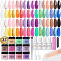 Dip Powder Nail Kit 42Pcs Starter Set - 32 Colors Rainbow Bright