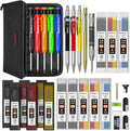 Carpenter Pencil Set with Sharpener and Scribe Tool - Complete 31 Pack