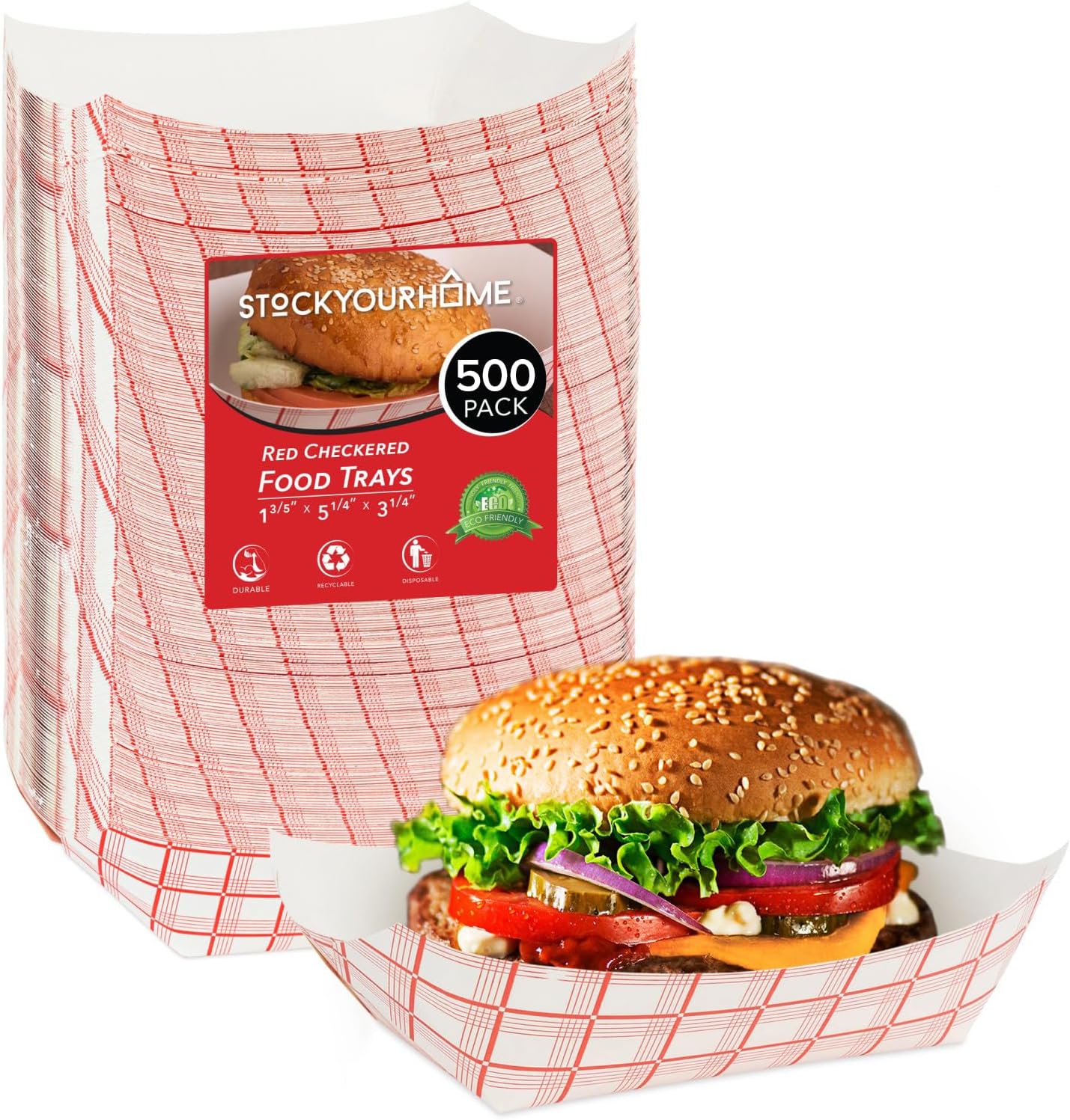 Stock Your Home Paper Food Boats - Eco Friendly Serving Trays