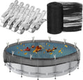24 ft Round Leaf Net Cover with 16 Metal Clips - Mesh Winter Pool