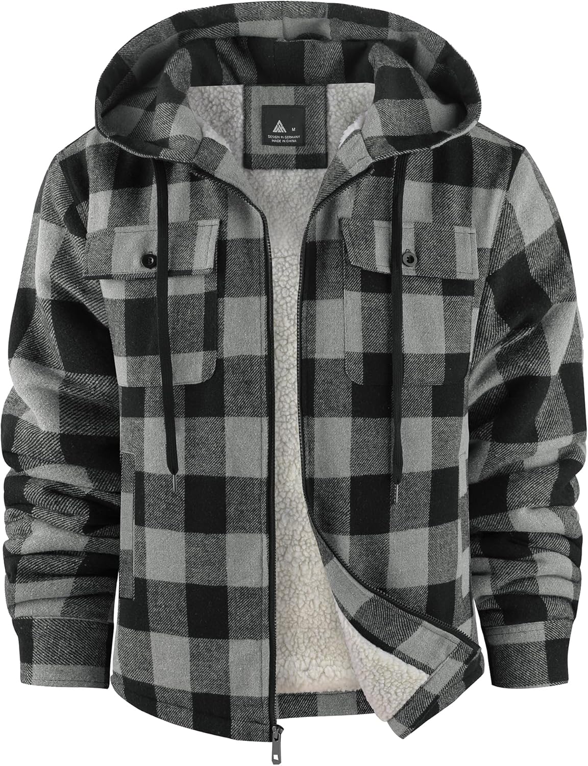 Men Winter Coat Flannel Plaid Shirt Jacket for Warmth and Style