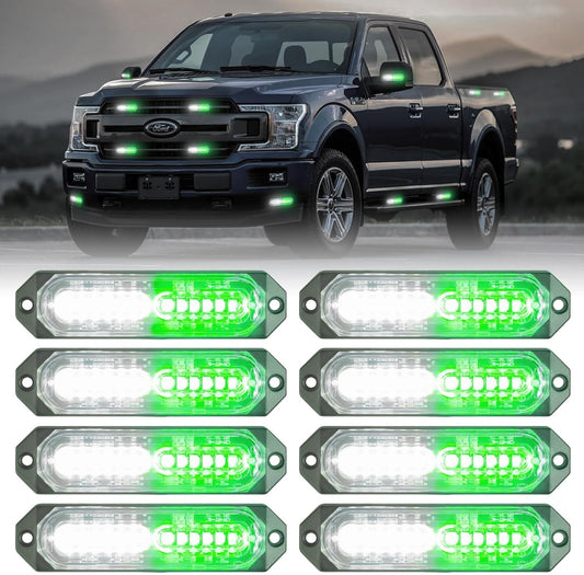 12 LED Sync Emergency Strobe Grille Lights for Vehicles Safety