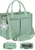 Fioretto Womens Canvas Tote Bag with Zipper Top - Organized, Durable