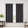Blackout Curtains 70 in Wide 2 Panels Dark Grey - Room Darkening