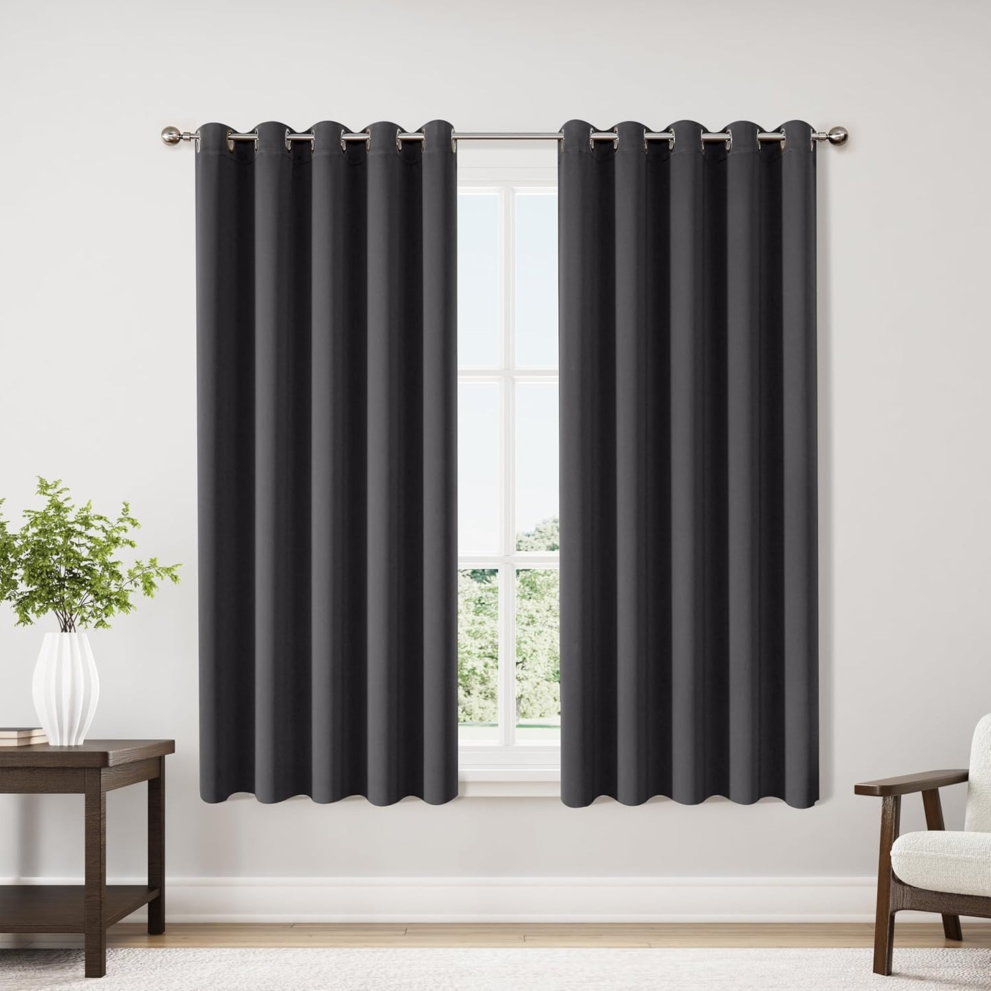ChrisDowa Blackout Curtains for Bedroom - 70 in Wide Panels