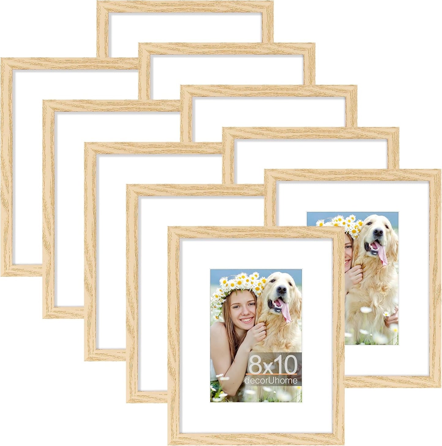 8x10 Picture Frame Set of 10 for Stunning Wall Decor