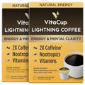 VitaCup Lightning Coffee Pods for Memory & Focus - Strong Dark Roast