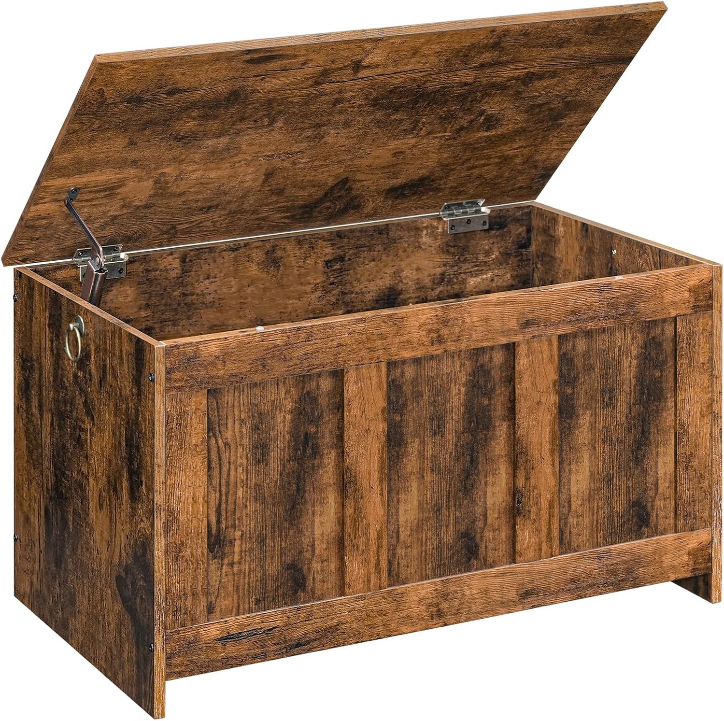 Stylish Retro Wooden Storage Bench for Entryway and Living Room