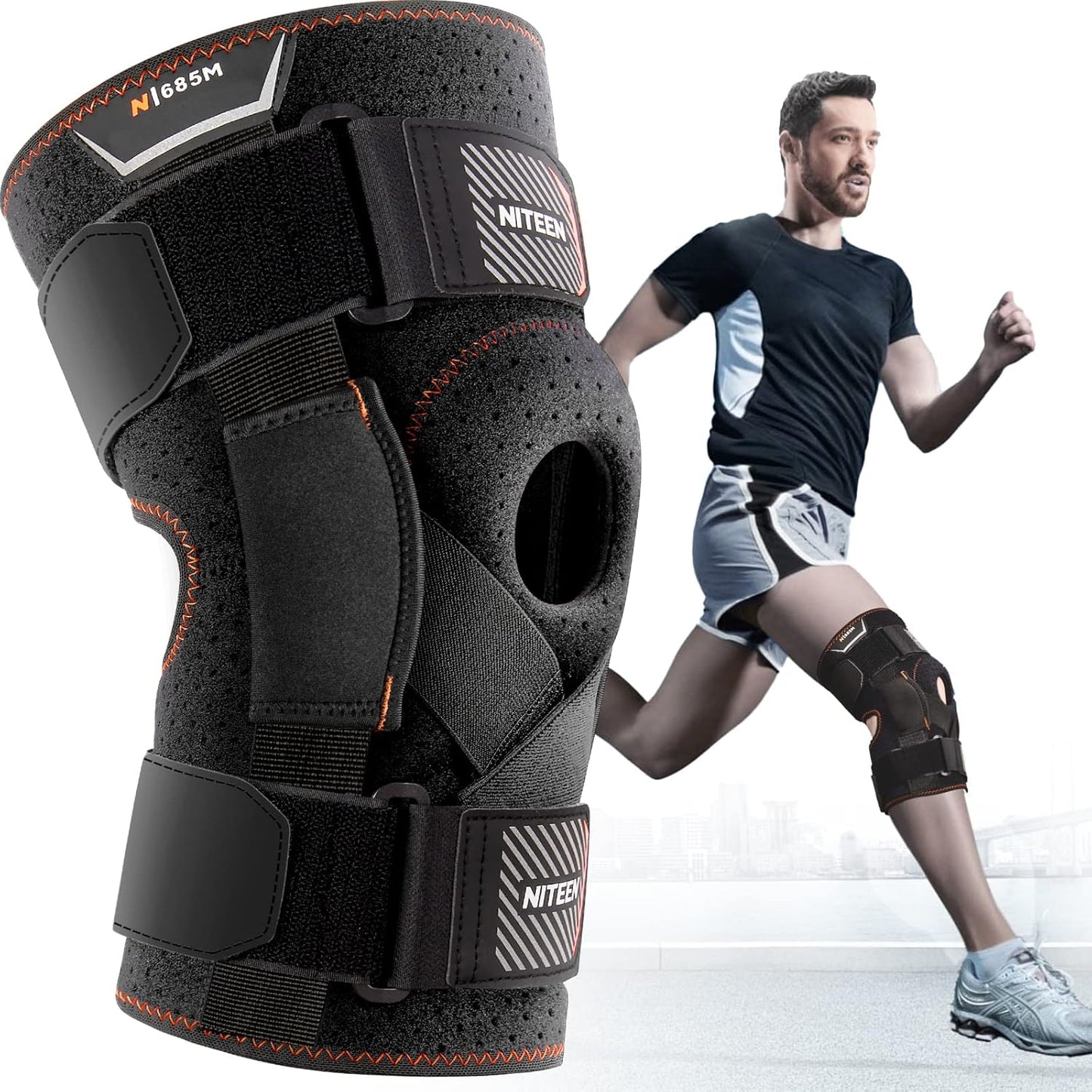 NITEEN Hinged Knee Brace for Pain Relief and Support