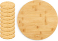 Natural Bamboo Round Cutting Board 11.8 in Pack of 10 - Durable