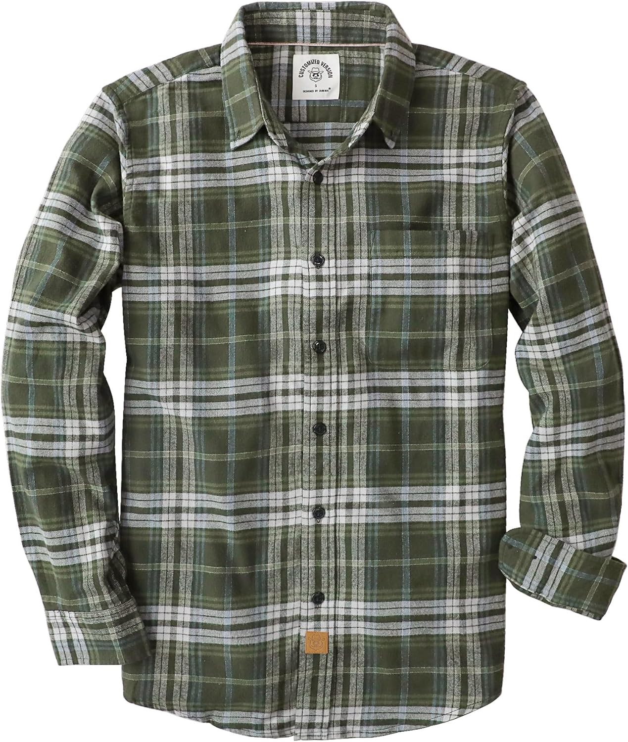 Dubinik Flannel Shirt for Men - 100% Cotton Long Sleeve Style