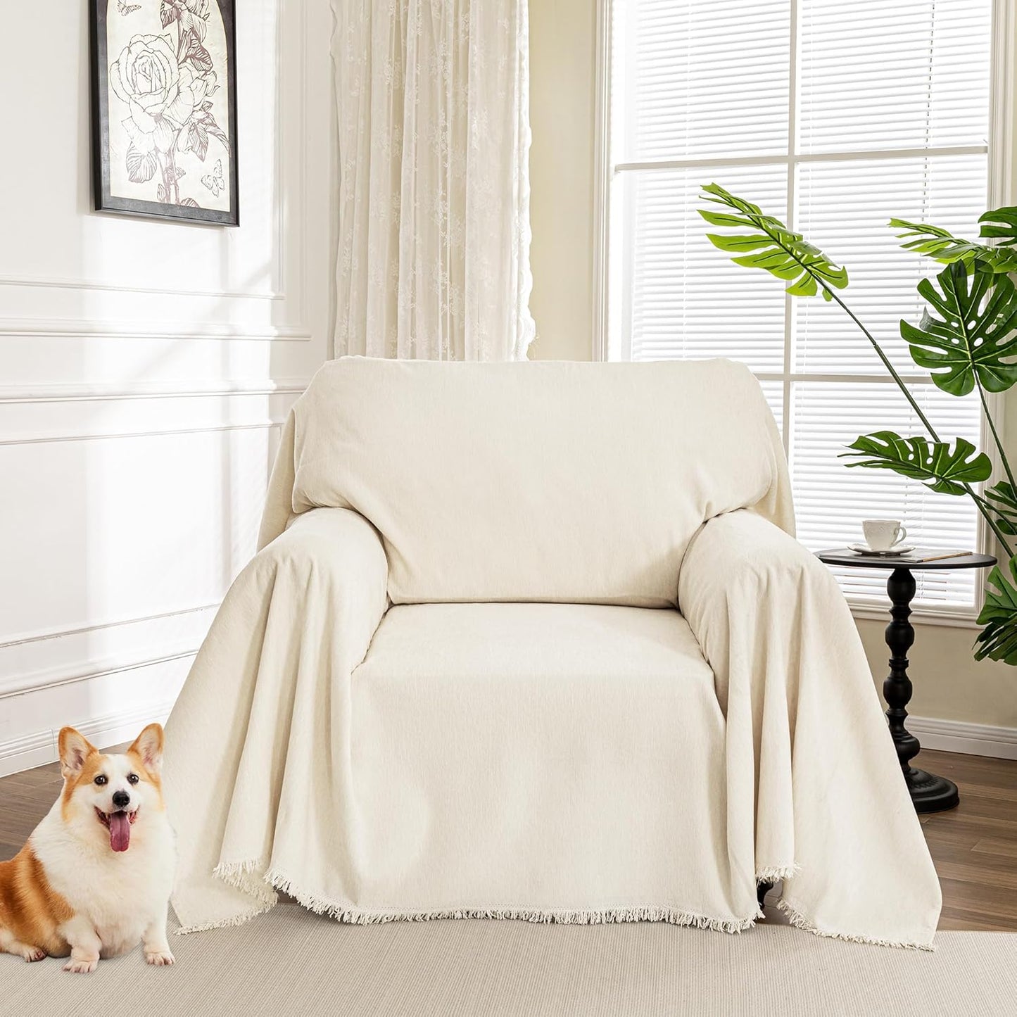 Oversized Armchair Couch Cover for 1 Cushion by MYSKY HOME