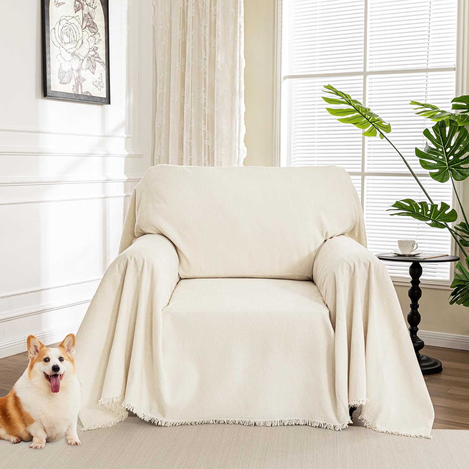 Oversized Armchair Couch Cover for 1 Cushion by MYSKY HOME
