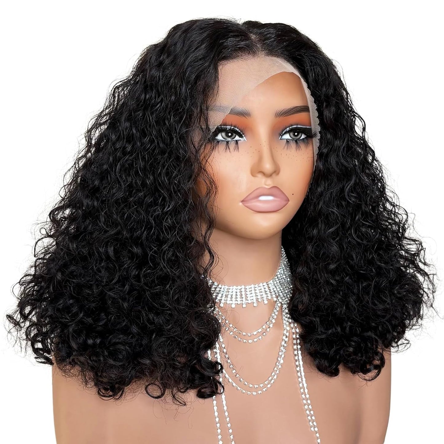 Burmese Curly Human Hair Wig 13x4 Lace Front for Natural Look