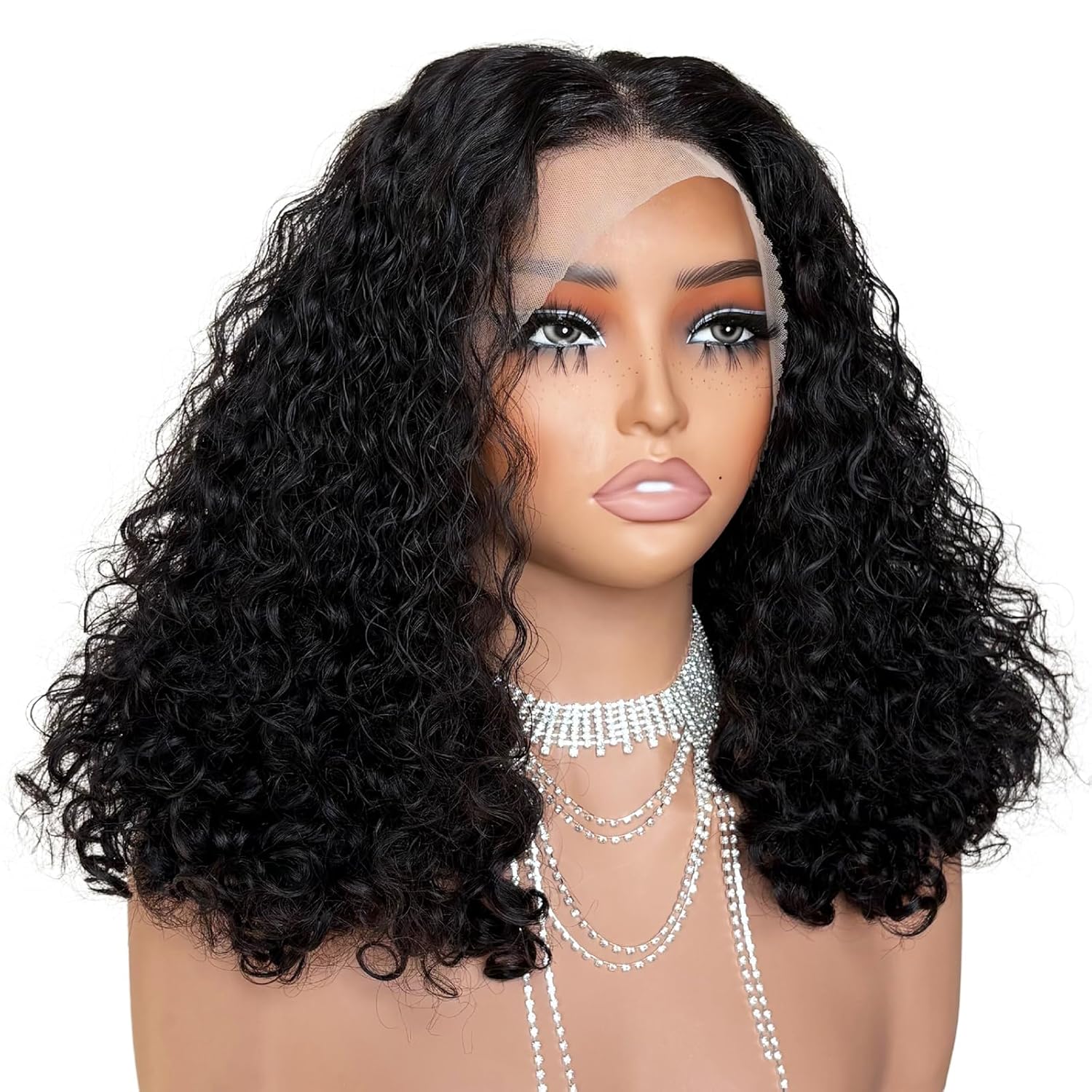 Burmese Curly Human Hair Wig 13x4 Lace Front for Natural Look