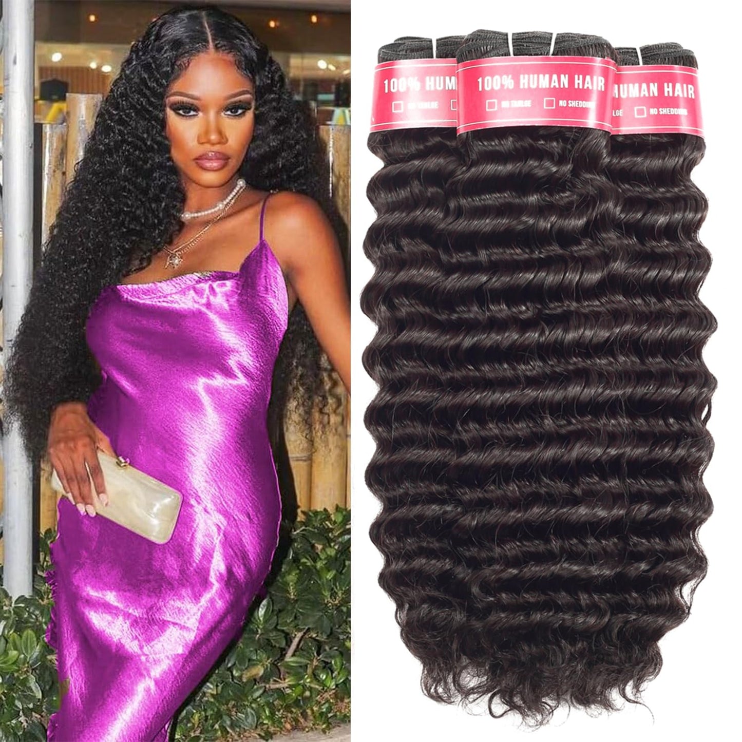 12A Brazilian Deep Wave Human Hair Bundles for Stunning Styles