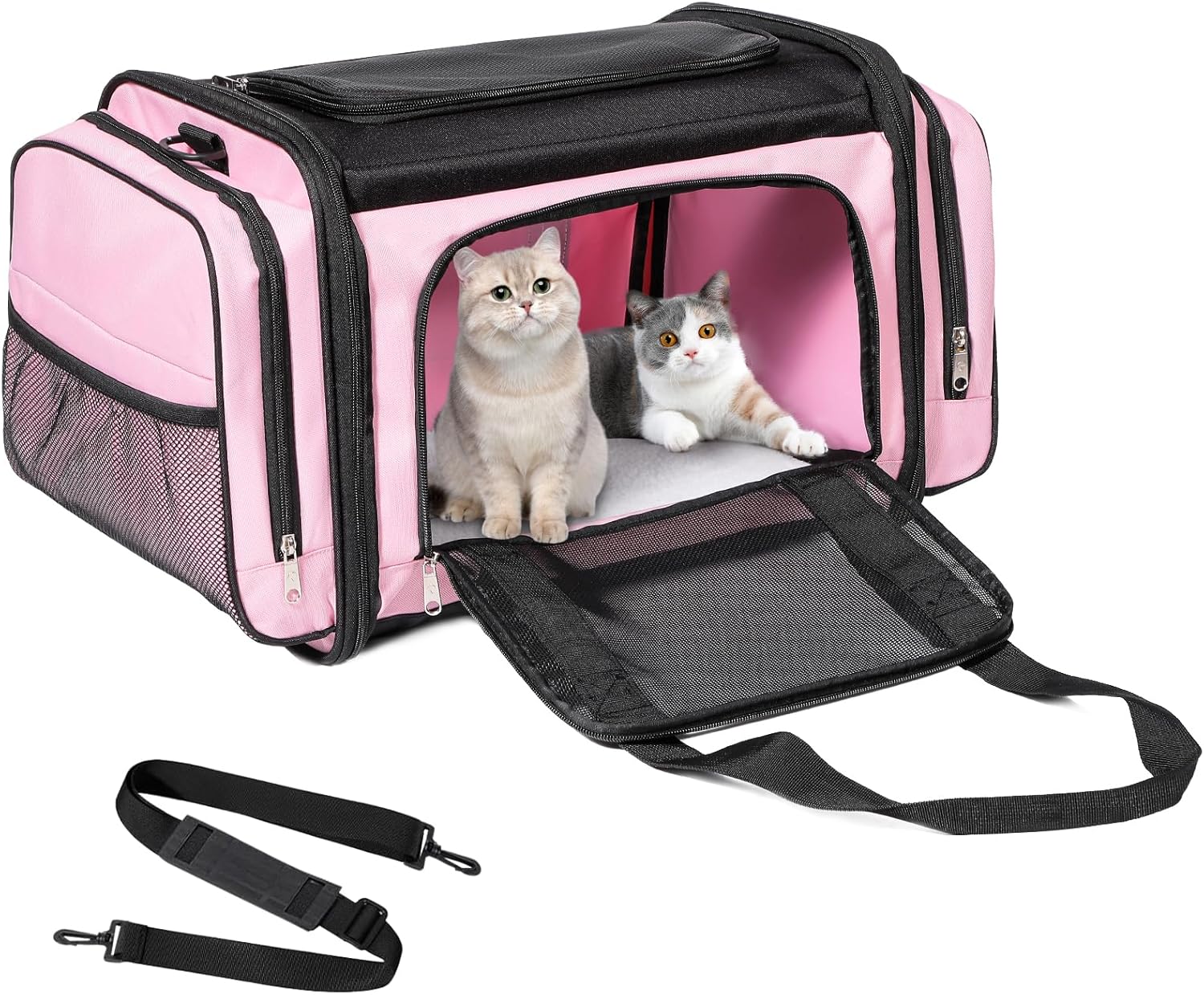 Large Cat Carrier for Travel, Soft Pet Carrier for Dogs & Cats