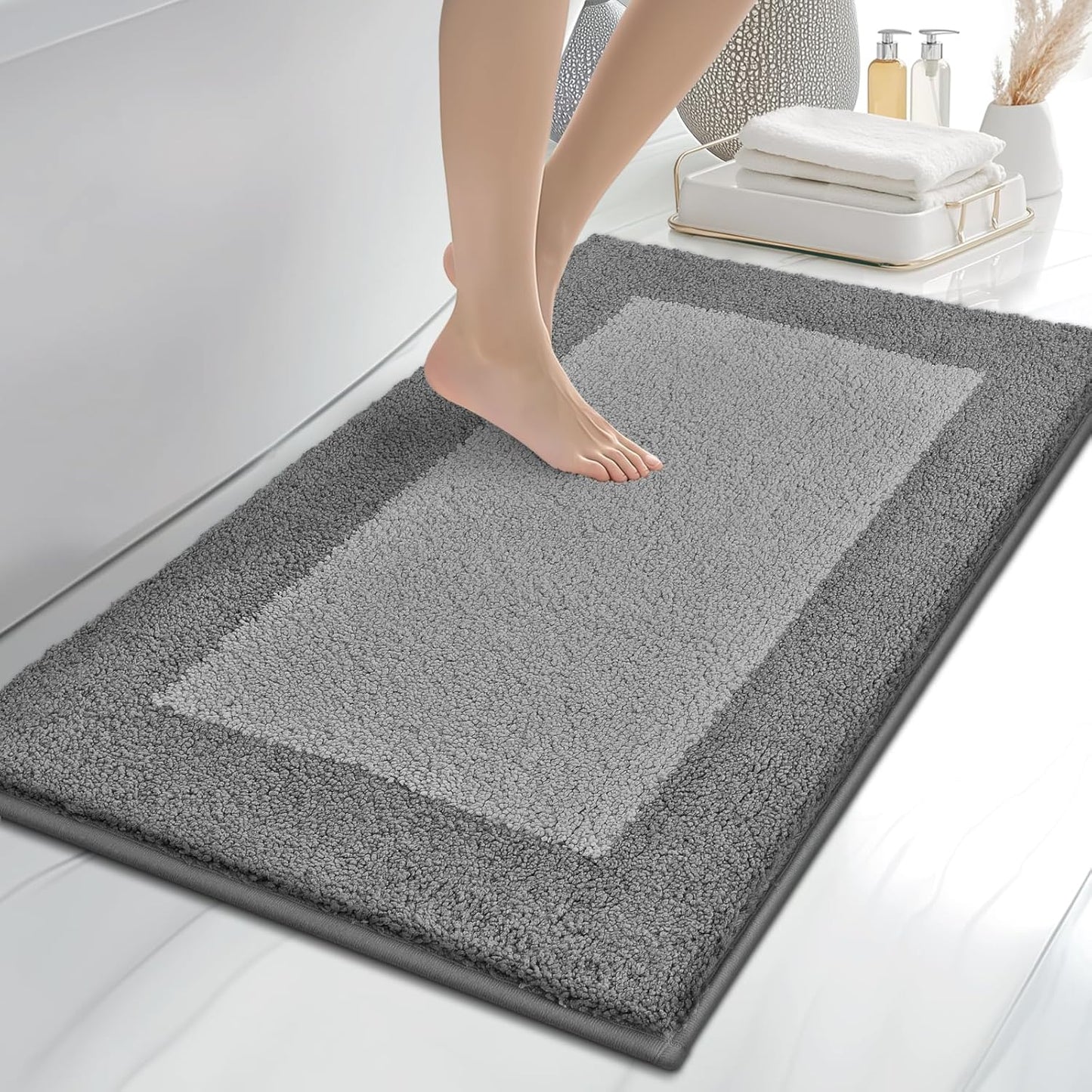 Non-Slip Extra Soft Absorbent Bath Rugs for Bathroom Floor