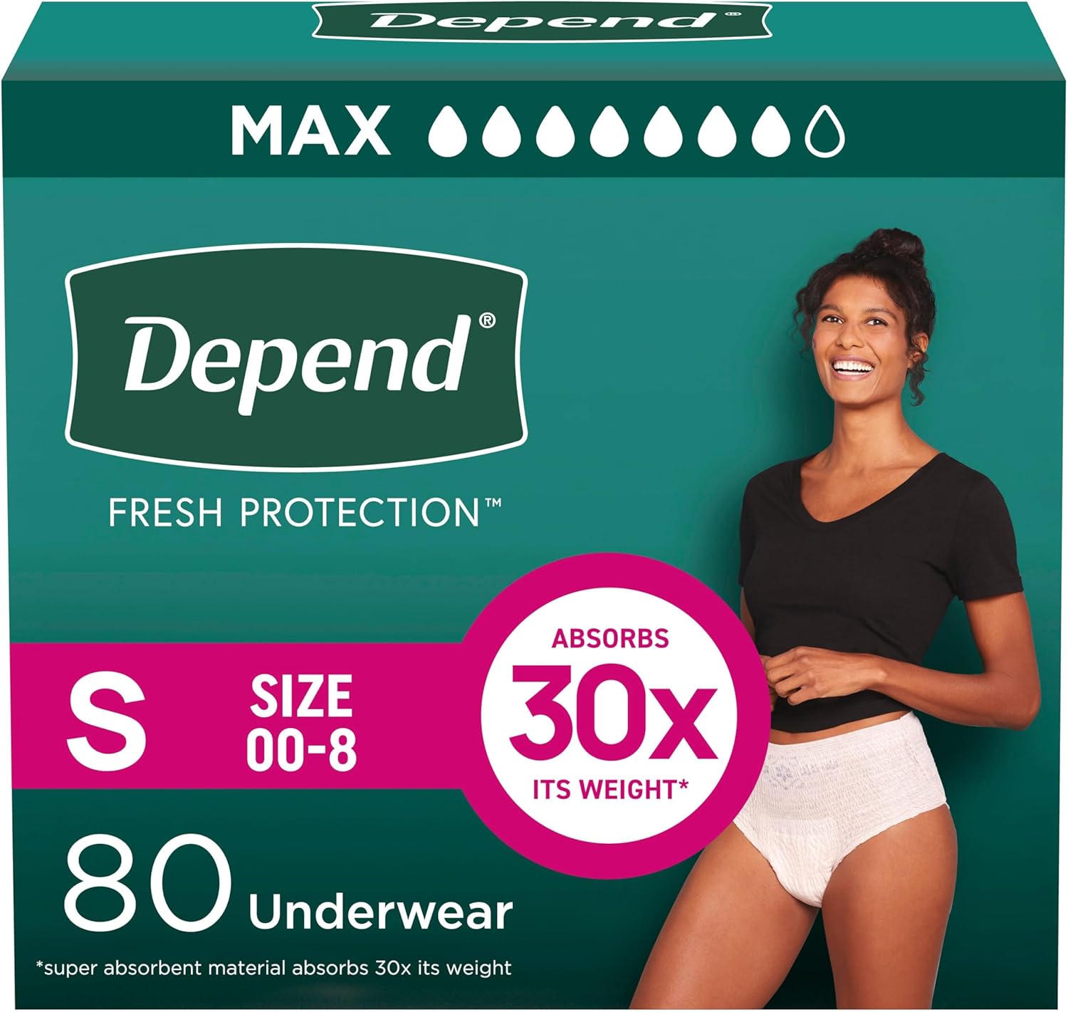 Depend Fresh Protection Adult Diapers for Women, Maximum Absorbency