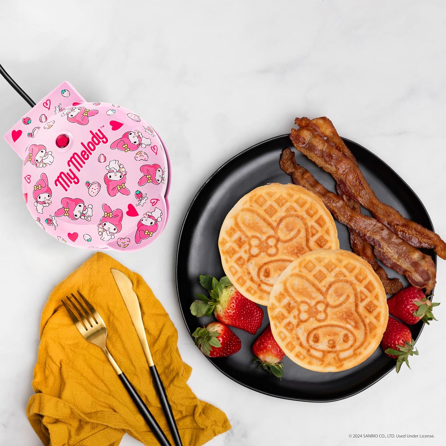 Hello Kitty My Melody Mini Waffle Maker for Fun Breakfasts
