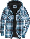 SCODI Men's Flannel Jacket with Sherpa Lining for Winter Wear