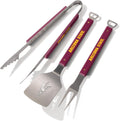 NCAA Spirit Series 3pc BBQ Set Stainless Steel Grill Tools - Team