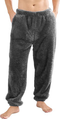 Mens Fleece Pajama Pants for Men - Warm Fluffy Lounge Bottoms